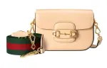 GUCCI Horsebit 1955 Leather Shoulder Bag, Crossbody Bag Mini Women's Beige