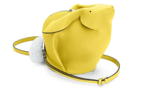 LOEWE Fashion Calfskin Rabbit Bag, Shoulder Bag, Crossbody Bag Women's Yellow Candy