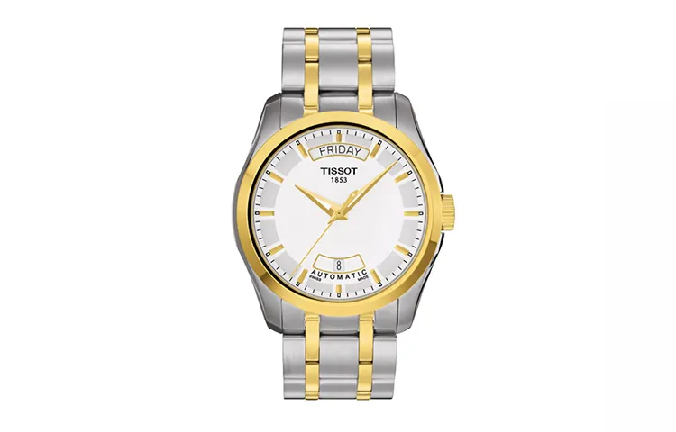 TISSOT Tissot, mechanical mechanism, men's watch, white dial, watch strap stainless steel, 39mm