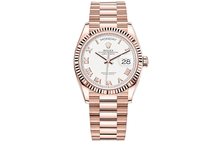 ROLEX Week type Calendar Automatic Mechanical Movement Women's Watch 36mm White Dial
