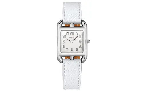 HERMES Cape Cod Collection Wrist Watches Quartz Movement Genuine Leather Strap White Dial Women's Watch W040227WW00