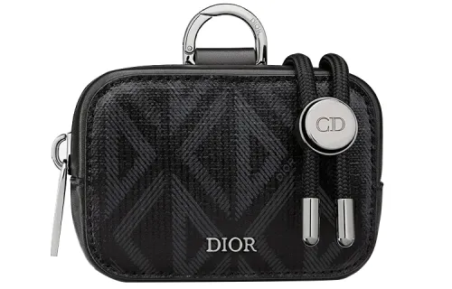 DIOR Canvas Shoulder Bag, Crossbody Bag, Clutch Men's Black Silver