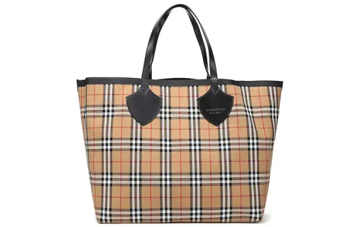 Burberry Fabric Handbag, Shoulder Bag Unisex Classical Style Yellow