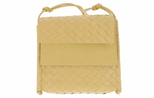 Bottega Veneta Flap Lambskin Handbag, Shoulder Bag Women's Beige