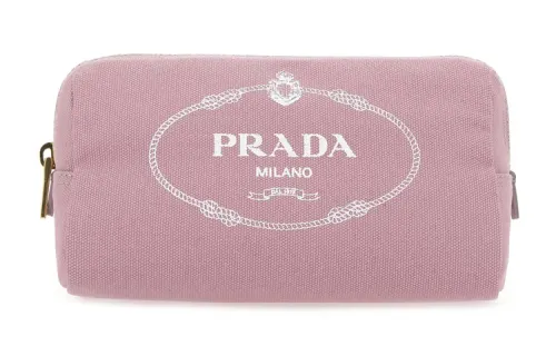 PRADA Canvas Bag Makeup Bag Toiletry Bag Women's Pink