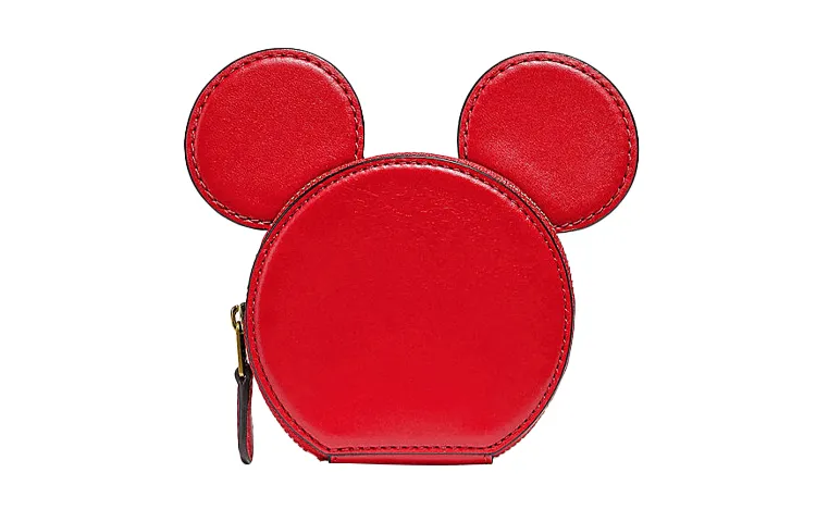 COACH X Disney/Disney Collaboration Cow Leather Wallets Women's Red
