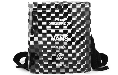 Vans PVC Shoulder Bag, Crossbody Bag Regular Women's Black