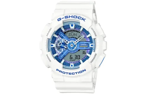 CASIO Women's Liquid Crystal/Analog Dual Display Series Blue Watch GA-110WB-7A