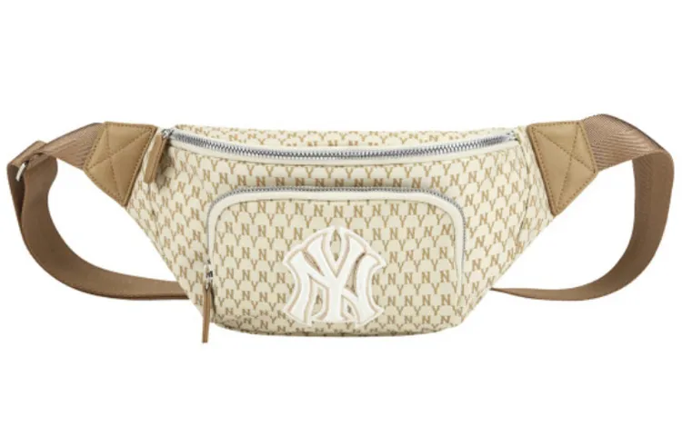 MLB Monogram Polyamide Fanny Pack Regular Unisex Beige