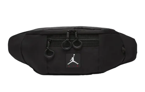 Jordan Cotton, Nylon, Polyester Shoulder Bag, Crossbody Bag, Sling Bag, Fanny Pack Regular Unisex Black