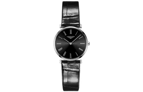 LONGINES Jialan Collection Quartz Movement 30m Waterproof Women's Watch 29mm Black Dial Stainless Steel Case