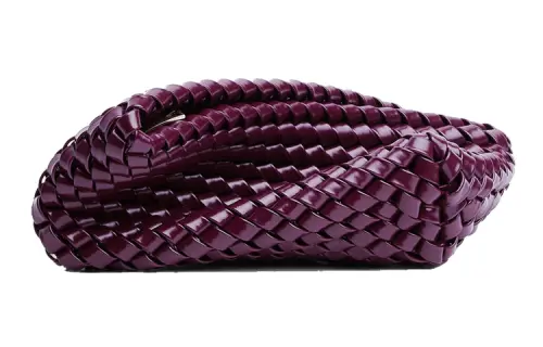 Bottega Veneta Cow Leather Clutch Women's Purple
