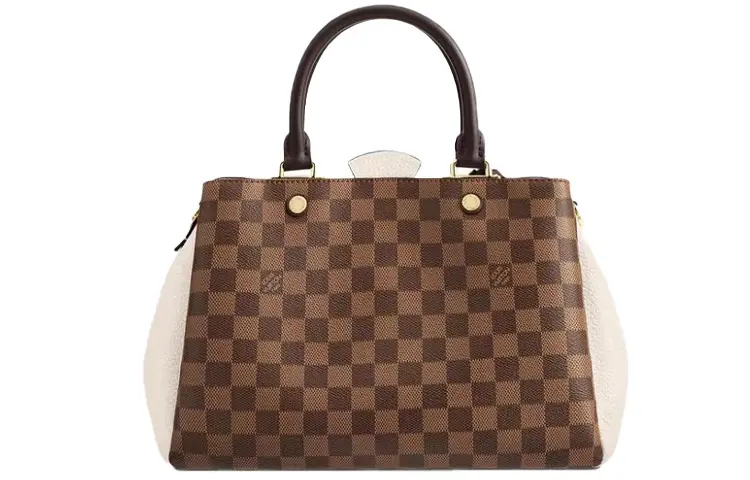 LOUIS VUITTON Canvas With Leather Handbag, One Shoulder Bag Regular Women's Brown