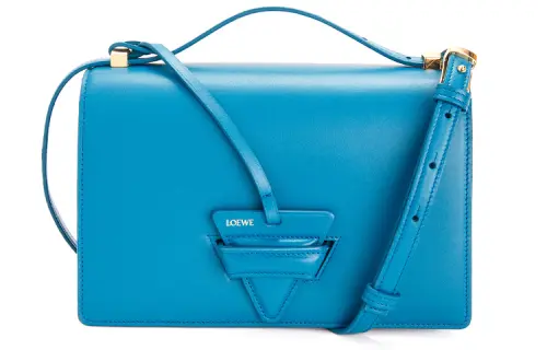 LOEWE Barcelona Calfskin Handbag, Shoulder Bag, Crossbody Bag Women's Lagoon Blue