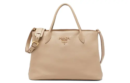 PRADA Controller Calfskin Shoulder Bag, Crossbody Bag, Handbag Women's Beige