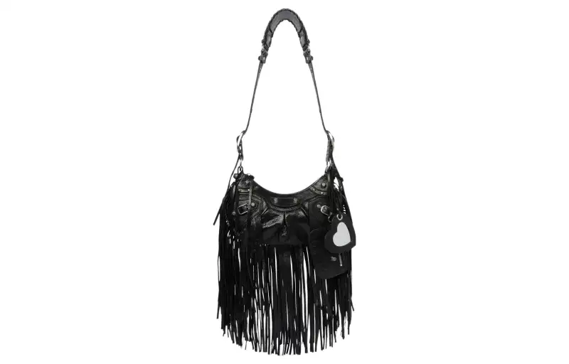 Balenciaga Lambskin Handbag, Shoulder Bag Small Women's Black