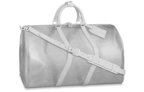 LOUIS VUITTON Keepall Bandouliere Wavy 50 Epi Plage White
