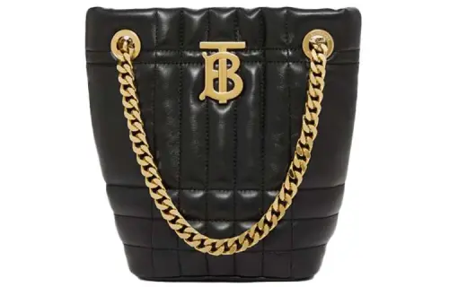 Burberry Lola Bag Quilting Lambskin Bucket Bag, Storage Bag, Shoulder Bag, Crossbody Bag, Handbag Mini Women's