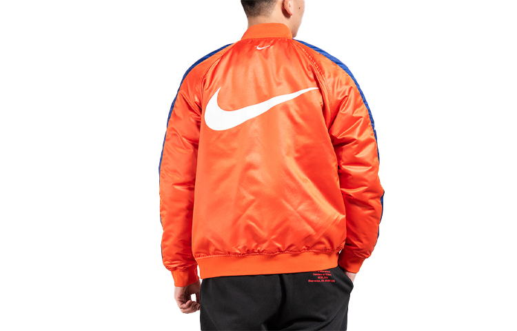 Мужская куртка Nike Swoosh Bmber (оранжевая) — фото 7
