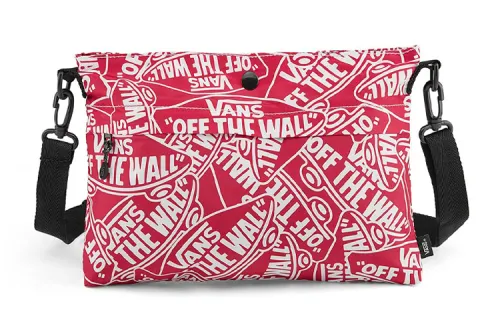 Vans All Over Print Artificial Leather Shoulder Bag Regular Unisex Red