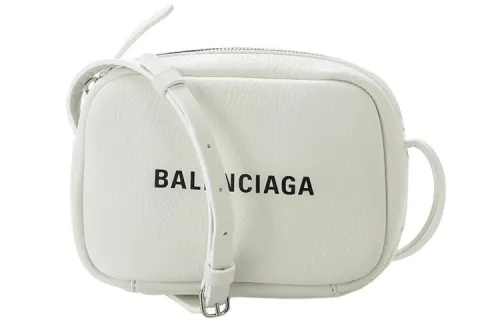 Balenciaga Calfskin Clutch, Shoulder Bag, Crossbody Bag Regular Women's White