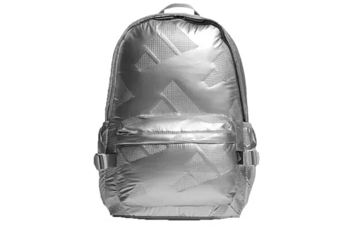 Adidas Zip Closure Polyester Sports Bag, Training Bag, Casual Bag, Backpack Regular Unisex Silver