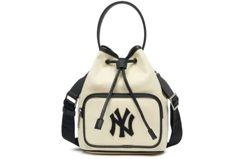 MLB Premium Canvas Bucket Bag, Shoulder Bag, Crossbody Bag Regular Unisex Ecru
