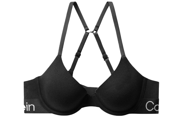 CALVIN KLEIN Simple glossy wire-free 3/4 cup comfortable thin padded bra for women