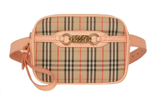 Burberry Cow Leather Fanny Pack Regular Unisex Peach Pink