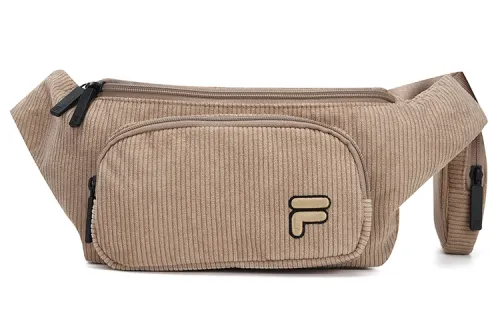 FILA FUSION Corduroy Sling Bag, Fanny Pack Regular Unisex Khaki