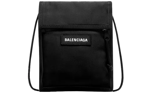 Balenciaga Explorer Nylon Shoulder Bag, Crossbody Bag Regular Men's Black