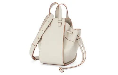 LOEWE Hammock Pebble Texture Calfskin Shoulder Bag, Crossbody Bag, Handbag Mini Women's Ivory