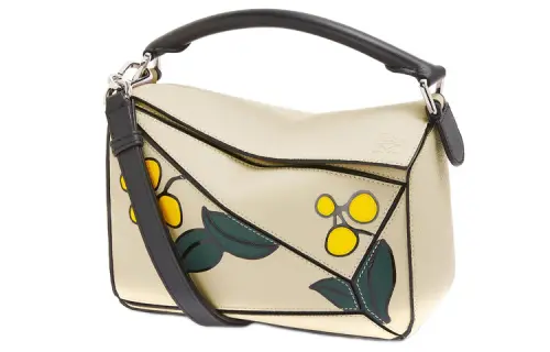 LOEWE Puzzle Calfskin Shoulder Bag, Sling Bag, Fanny Pack Women's Light Oat