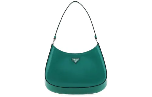 PRADA Cleo Leather Handbag Women's Green