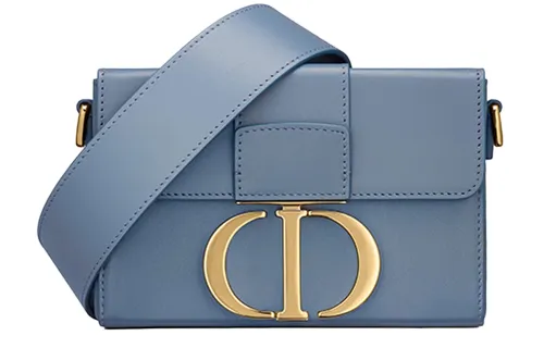 DIOR Cow Leather Handbag, Shoulder Bag, Crossbody Bag Women's Blue