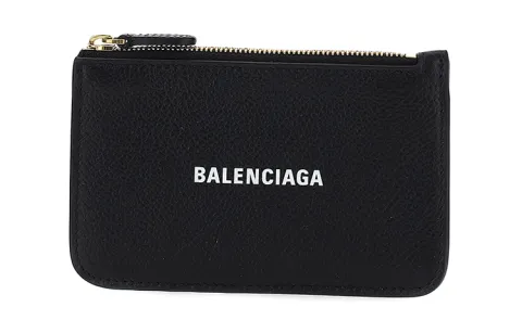 Balenciaga Cow Leather Wallet Women's Black