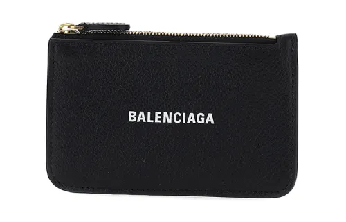 Balenciaga Cow Leather Wallet Women's Black