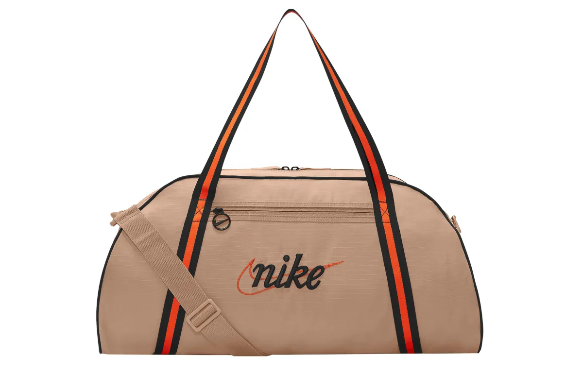 Nike Fabric Luggage Bag, One Shoulder Portable Training Gym Bag Unisex Linen Yellow
