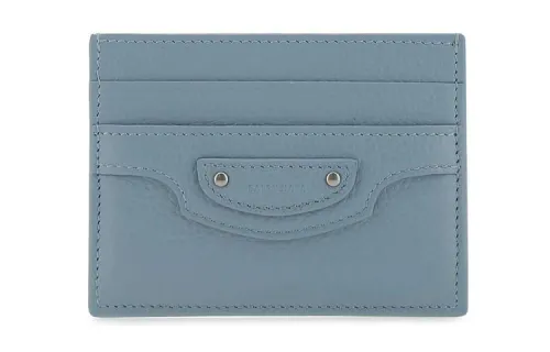 Balenciaga Cow Leather Wallet Women's Blue
