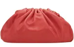 Bottega Veneta Cow Leather Clutch Women's Red