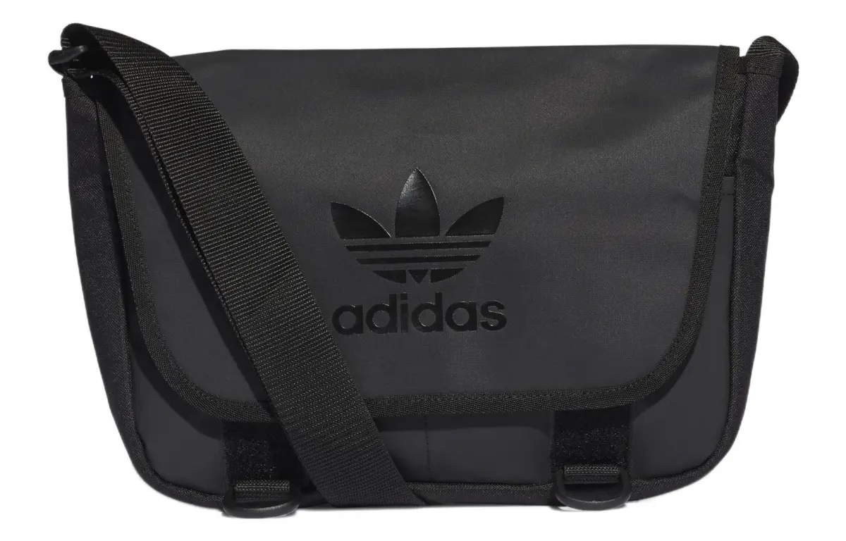 Adidas Originals TPU Messenger Bag, Shoulder Bag, Crossbody Bag Regular Unisex Pure Black
