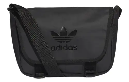 Adidas Originals TPU Messenger Bag, Shoulder Bag, Crossbody Bag Regular Unisex Pure Black