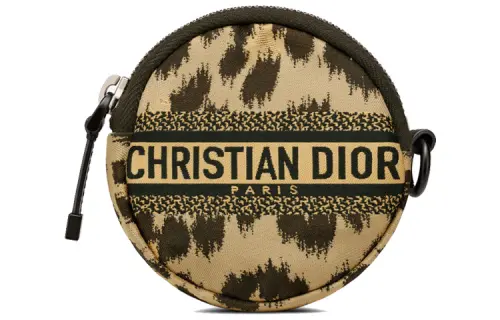 DIOR Travel Technical Fabric Coin Purse, Clutch Women's Beige