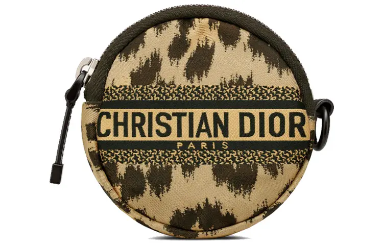 DIOR Travel Technical Fabric Coin Purse, Clutch Women's Beige