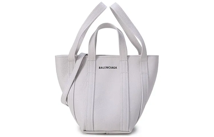 Balenciaga Cow Leather Tote Bag, Shopping Bag, Shoulder Bag, Handbag Regular Women's Chalk White