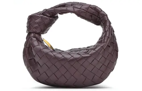 Bottega Veneta Casual Fashion Woven Cow Leather Mini Women's Grape Purple
