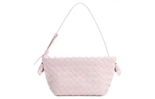 Bottega Veneta Tie Intrecciato Snap Locked Shoulder Bag
