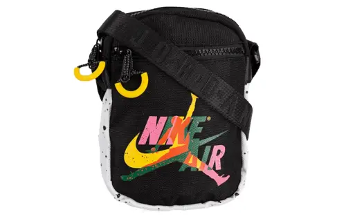 Jordan Polyester Cell Phone Pouch, Shoulder Bag, Crossbody Bag Regular Unisex Black