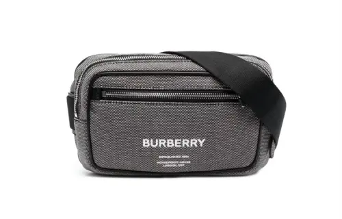 Burberry Cow Leather Sling Bag, Fanny Pack, Shoulder Bag, Crossbody Bag Men's Gray