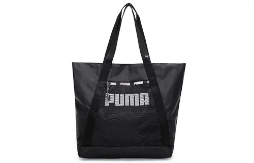 PUMA Fabric Tote Bag, Shopping Bag, Handbag, Shoulder Bag Unisex Black